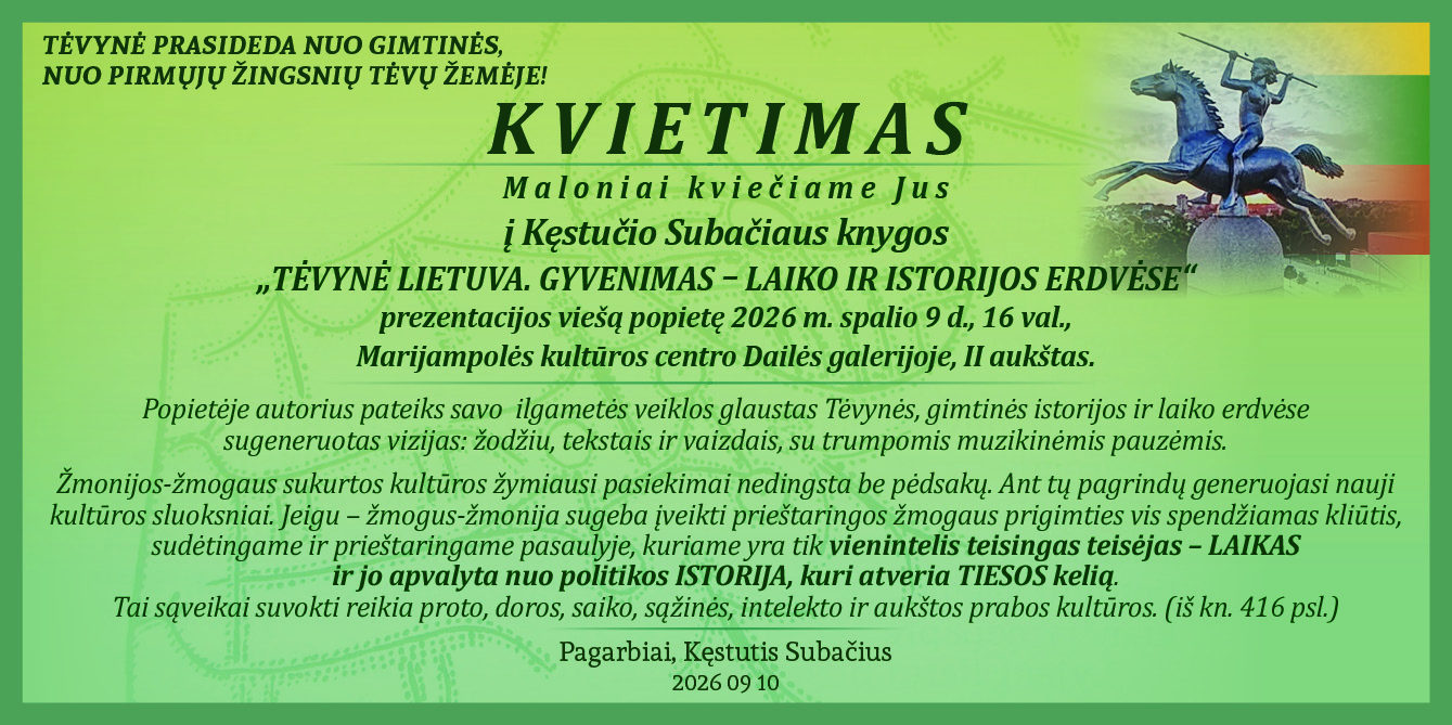 Spalio 9 d. Kvietimas